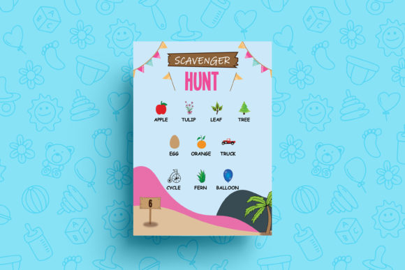 Camping Tent Scavenger Hunt Template: A Fun Design Asset