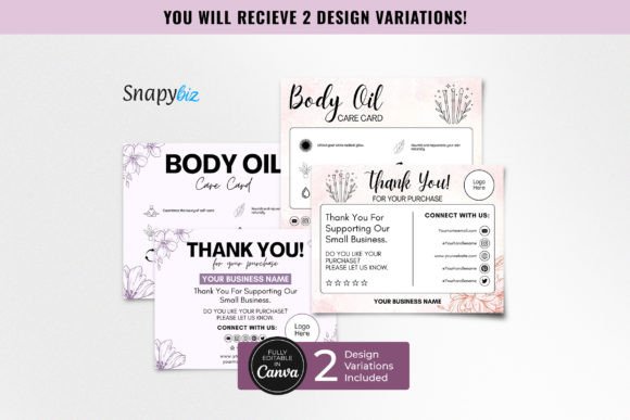 Elevate Your Brand: The Minimalist Digital Body Oil Care Card