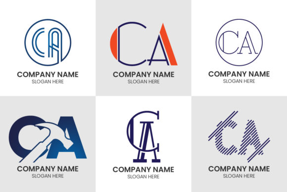 Initial Letter CA Logo Set: A Modern Monogram for Your Brand