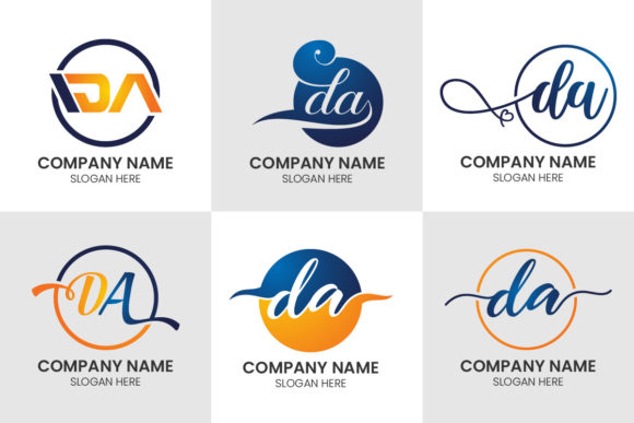 Initial Letter DA Logo Set: A Modern Solution for Brand Identity