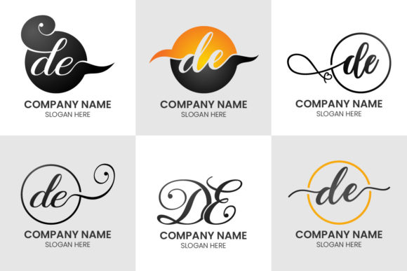 Initial Letter DE Logo Set: A Modern Typography Vector Template for Branding