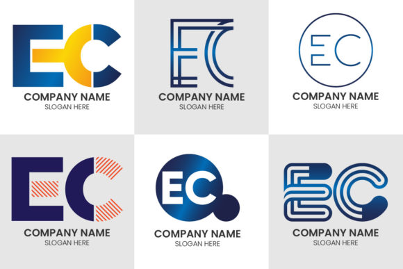 Initial Letter EC Logo Set: A Modern Monogram for Your Brand