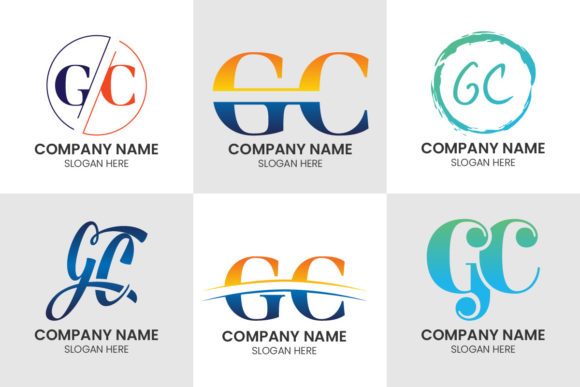 Initial Letter G C Logo Set: Building a Brand Identity