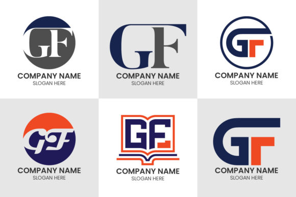 Initial Letter G F Logo Set: A Modern Typography Toolkit