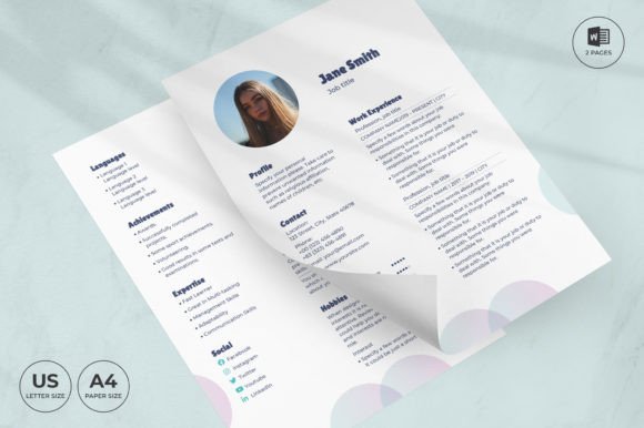 Laundry Resume Template CV: A Clean, Modern Design for Your Career