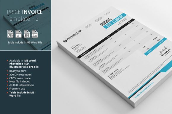 Streamline Your Brand with Price Invoice Template - 2