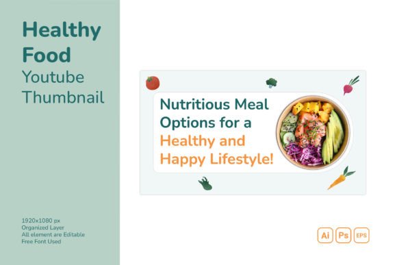 Stunning Healthy Food YouTube Thumbnails